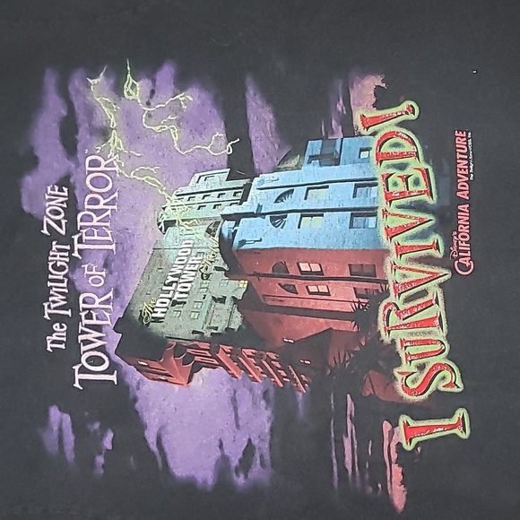The Twilight Zone Tower of Terror Disney Graphic Tee Shirt black S/XS - Picture 2 of 4